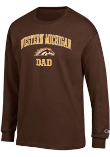 Champion Western Michigan Broncos Brown Arch Logo Dad Jersey Long Sleeve T Shirt