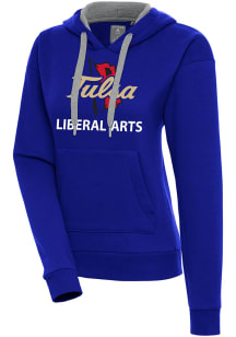 Antigua Tulsa Golden Hurricane Womens Royal Blue Tulsa Liberal Arts Victory Hooded Sweatshirt