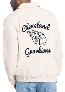 Starter Cleveland Guardians Mens White Franchise Light Weight Jacket