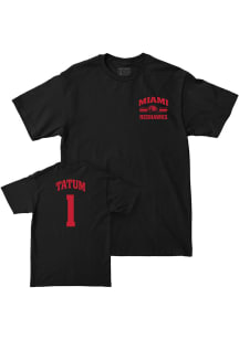 Dillon Tatum Miami RedHawks Black NIL Victory Short Sleeve Player T Shirt