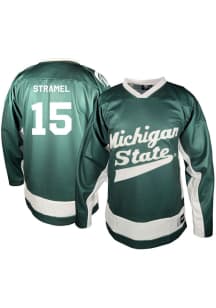 Genuine Collective Charlie Stramel Michigan State Spartans Mens Green NIL Hockey Jersey