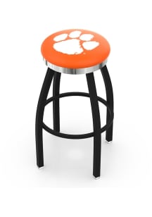 Clemson Tigers Chrome Seat Pub Stool - Black