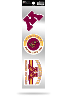 Minnesota Golden Gophers 3pk Sheet Stickers - Red