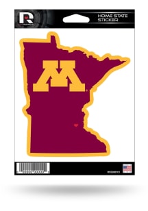 Minnesota Golden Gophers State Shape Auto Decal - Maroon