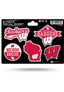 Wisconsin Badgers 5pc Sheet Stickers -
