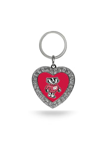 Wisconsin Badgers Heart Lanyard -