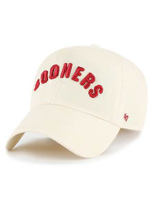 47 Oklahoma Sooners Sooners Script Clean Up Adjustable Hat - Natural