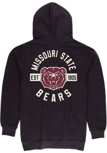 Summit Sportswear Missouri State Bears Mens Charcoal Front Back Long Sleeve Full Zip Jacket