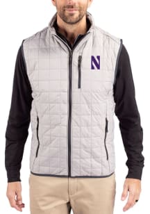 Cutter and Buck Northwestern Wildcats Big and Tall Anthracite Rainier PrimaLoft Mens Vest