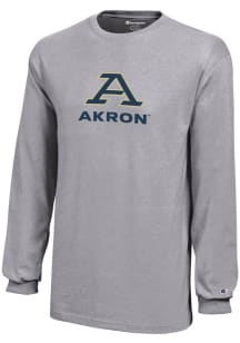 Champion Akron Zips Youth Grey Core Long Sleeve T-Shirt