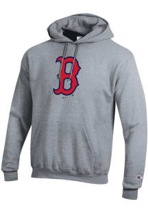 Champion Boston Red Sox Mens Grey Powerblend Long Sleeve Hoodie