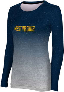 ProSphere West Virginia Mountaineers Womens Navy Blue Ombre LS Tee