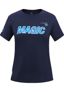 Pro Standard Orlando Magic Womens Blue Classic Chenille Slim Short Sleeve T-Shirt