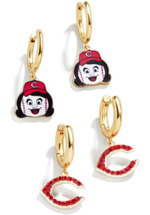 Cincinnati Reds Set Womens Earrings