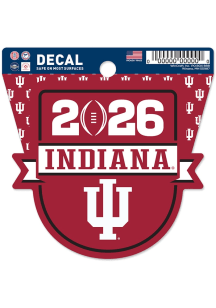 Indiana Hoosiers 2026 National Champs Bound 4"x4" Auto Decal - Crimson