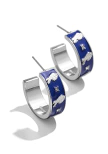 Buffalo Bills Enamel Hoop Womens Earrings