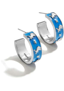 Detroit Lions Enamel Hoop Womens Earrings