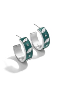 Philadelphia Eagles Enamel Hoop Womens Earrings