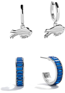 Buffalo Bills Baguette Hoop Womens Earrings