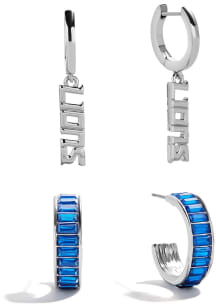 Detroit Lions Baguette Hoop Womens Earrings