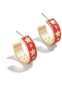 Houston Astros Enamel Hoop Womens Earrings