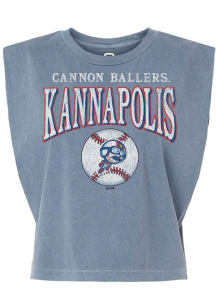 Summit Sportswear Kannapolis Cannon Ballers Womens Navy Blue Homerun Tank Top