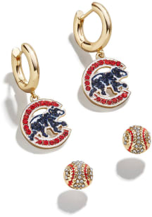 Chicago Cubs Set of 2 Womens Earrings