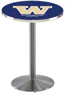 Washington Huskies Stainless Round Base Pub Table