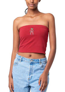 Indiana Hoosiers Womens Crimson Tube Top Tank Top