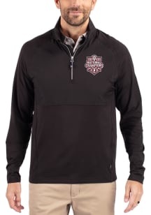 Cutter and Buck Indiana Hoosiers Mens Black 2025 CFP National Champions Adapt Eco Hybrid Long Slee..