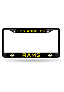 Los Angeles Rams Primary Metal License Plate Frame - Black