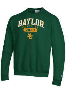 Champion Baylor Bears Mens Green Class of 2028 Powerblend Long Sleeve Crew Sweatshirt