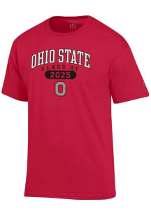 Champion Ohio State Buckeyes Red Class of 2025 Pill Jersey Short Sleeve T Shirt