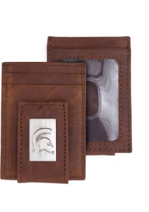 Michigan State Spartans Leather Front Pocket Mens Money Clip