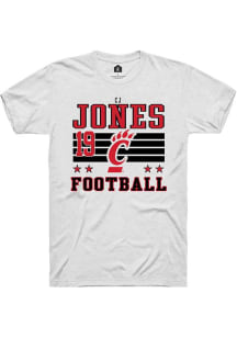 Cj Jones Cincinnati Bearcats White Football NIL Striped Short Sleeve Player T Shirt