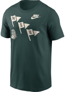 Nike Michigan State Spartans Green Legacy Flags Short Sleeve T Shirt