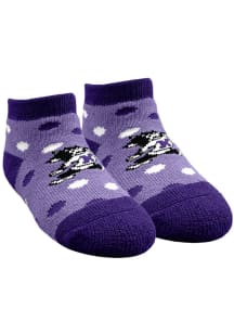 K-State Wildcats Polka Dot Baby Quarter Socks