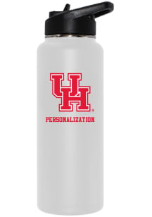 Houston Cougars Personalized 34oz Quencher Stainless Steel Bottle - White