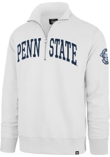 47 Penn State Nittany Lions Mens White Upstate Striker Long Sleeve Qtr Zip Fashion Pullover