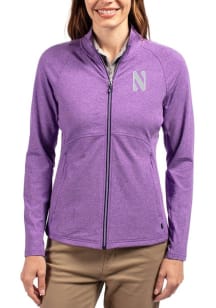 Cutter and Buck Northwestern Wildcats Womens Purple Adapt Eco Knit Light Weight Jacket