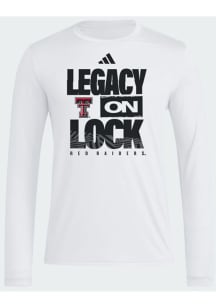 Adidas Texas Tech Red Raiders White Selection Sunday Bench Tee Long Sleeve T-Shirt
