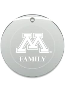 Minnesota Golden Gophers Family Round Ornament - White