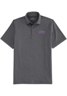 Vineyard Vines TCU Horned Frogs Mens Black St. Jean Short Sleeve Fashion Polo