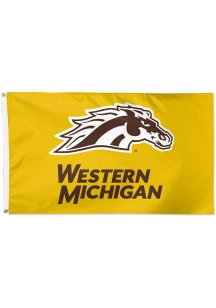 Western Michigan Broncos 3x5 Logo Grommet Silk Screen Grommet Flag - Gold
