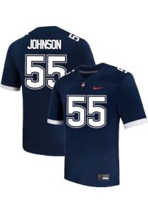 Fred Johnson  Nike UConn Huskies Navy Blue NIL Name And Number Football Jersey