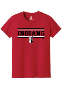 Summit Sportswear Indianapolis Indians Youth Cardinal Double Bar Short Sleeve T-Shirt