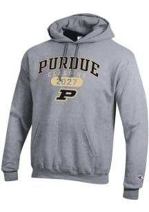 Champion Purdue Boilermakers Mens Grey Class of 2027 Powerblend Long Sleeve Hoodie