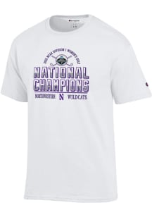 Champion Northwestern Wildcats White 2025 NCAA Womens Golf Champions Jersey Short Sleeve T Shirt
