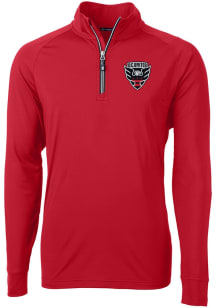 Cutter and Buck DC United Mens Red Adapt Eco Big and Tall Qtr Zip