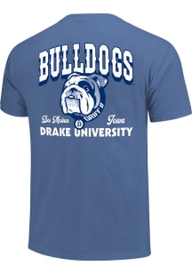 Drake Bulldogs Royal Blue Mascot Layout Short Sleeve T Shirt